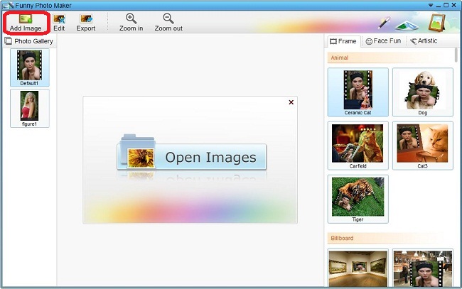 Import a picture to Funny Photo Maker