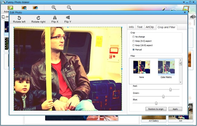 Crop and Filter Photos with Funny Photo Maker